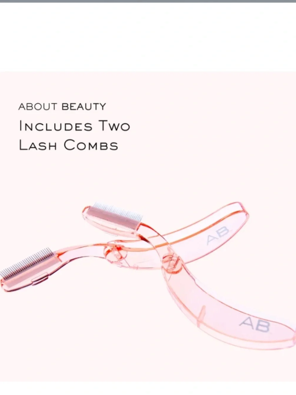 NEW About Beauty Lash Lover Folding Eyelash Comb, 2-count